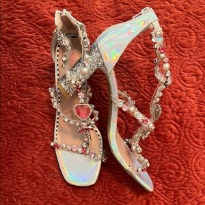 BETSEY Johnson Iridescent Embellished heels 💝